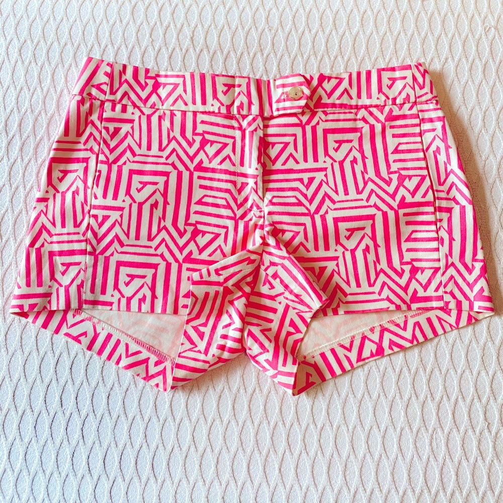 J Crew Neon Aztec Pattern Short Sz 2